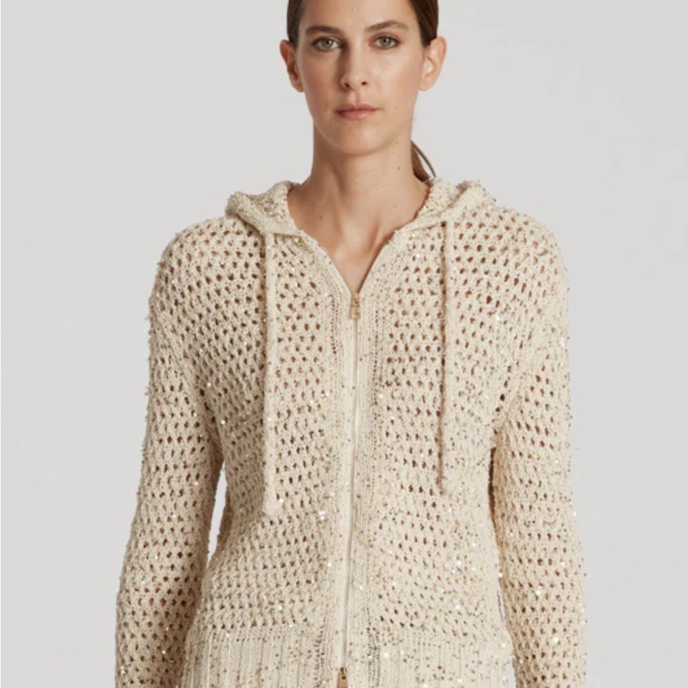 FINAL SALE‼️Lorena Antoniazzi Off-White Knit Zip